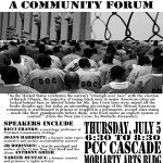Thursday, July 5th: Community Forum on The New Jim Crow